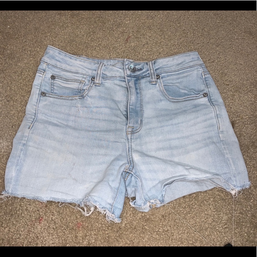 SKY BLUE AMERICAN EAGLE JEAN SHORTS